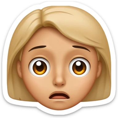 face frowning but suprised sticker