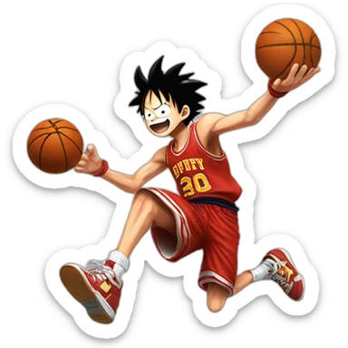 luffy slam dunk sticker