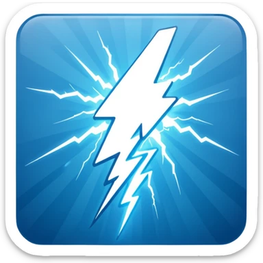 A lot of light blue rays lightnings sticker