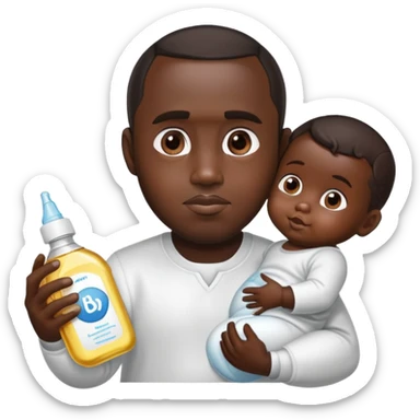Diddy wit baby and baby oil  sticker