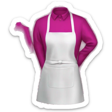 Realistic isolated magenta kitchen apron. sticker