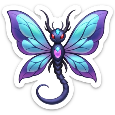 Venomoth-Yveltal-Lunala-Fakémon-hybrid-creature (full body)  sticker