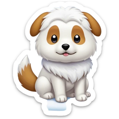 Mix snow with a dog that said " this is for attendance" sticker