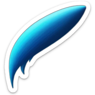 a comet with it's blue tail sticker