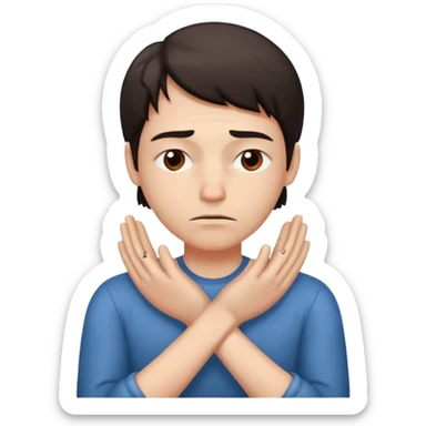 😬, half frown with a side eye and hands clasped together sticker