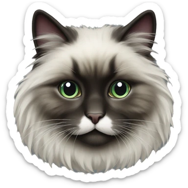 neva masquerade fluffy cat sticker