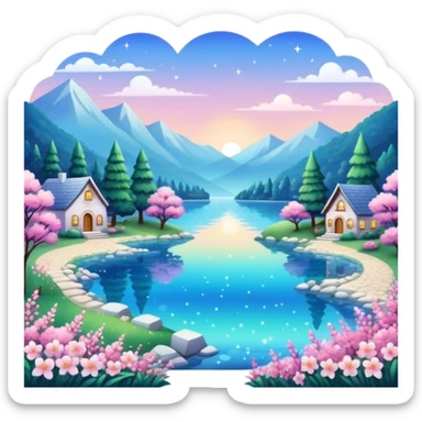 gorgeous beautiful sparkly aesthetic full scenic SCENERY sticker