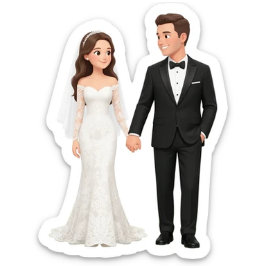 Wedding couple sticker
