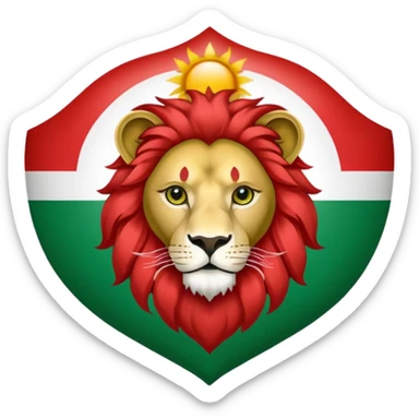 Iranian flag without the name of God with a lion and sun sticker