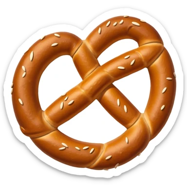 pretzel, white background sticker