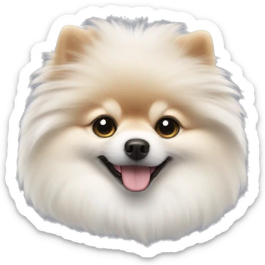A white Pomeranian sticker