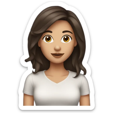 Brunette girl sticker