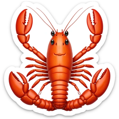 White lobster sticker