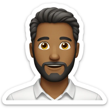 30 year old white man with beard sticker