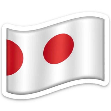 Japan flag thick white border  sticker