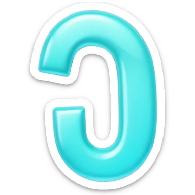 Purple and Cian Symbol of TikTok app sticker