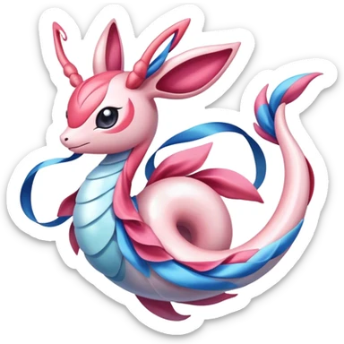 Colorful Sylveon-Milotic-hybrid sticker
