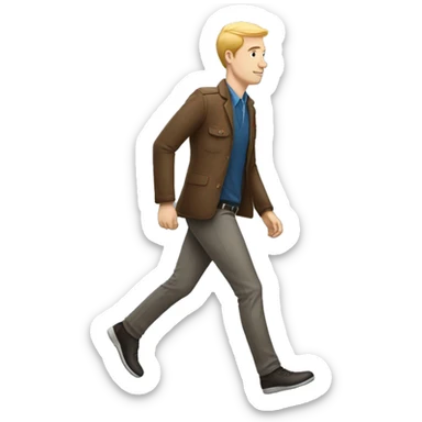 young white man striding a passenger jet like a horse sticker
