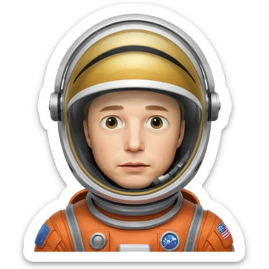Elon Musk in the space Sad sticker