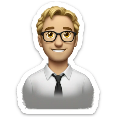 Travis busch with his nerdy fucking charisma sticker