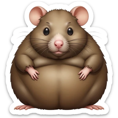 morbidly obese rat sticker