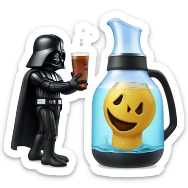 darth vader filling up a britta jug from the sea sticker