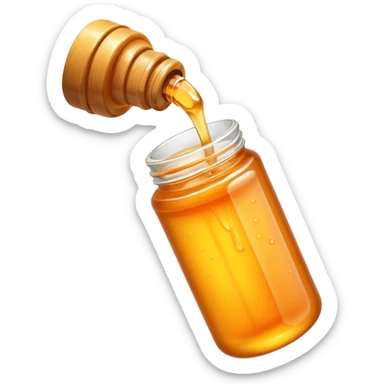 a tube with orange honey inside sticker