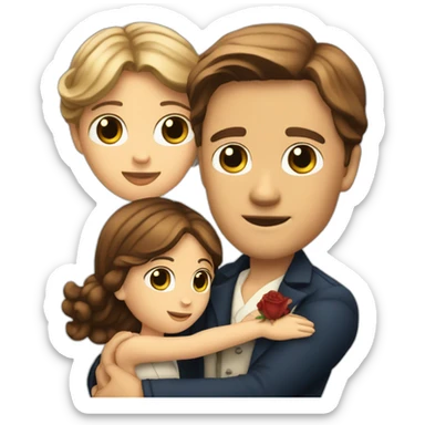 Jack Dawson holding the girl Rose from the titanic sticker