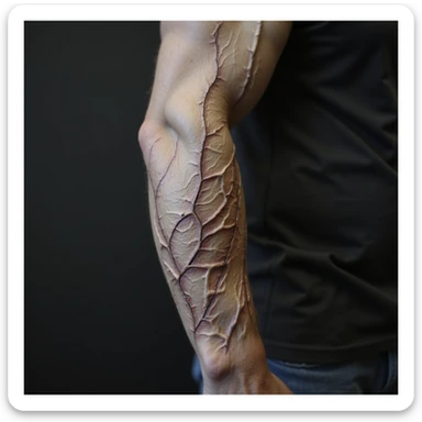 large muscular veiny forearm only, realistic style, no hand or upper arm visible sticker