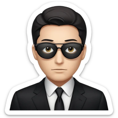 rich billionaire who wants to hide from the world, blurry face sticker