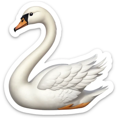 Right-facing swan emoji sticker