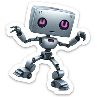 dancing robot sticker