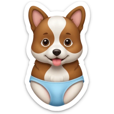 Perro llevando ropa interior  sticker