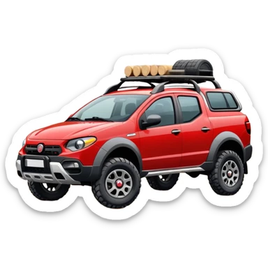 RED FIAT TRUCK STRADA ADVENTURE sticker