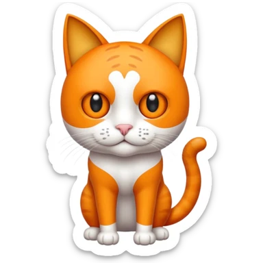 Pez con cabeza de gato y con patas de humano sticker