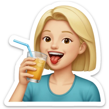 While taking a drink laugh make you spit sticker