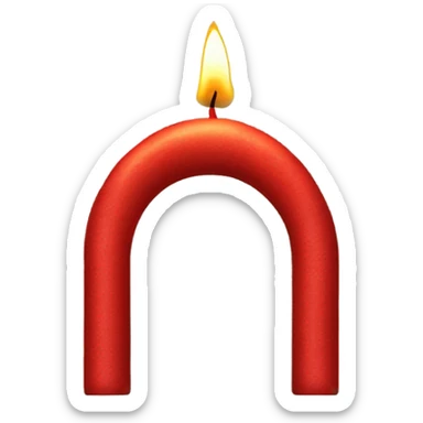 Red Christmas candle arch  Schwibbogen sticker