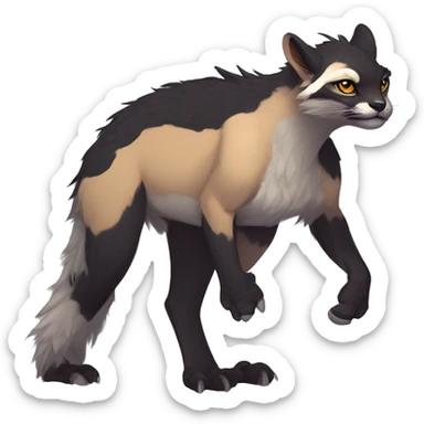 Modern Cuddly Fantasy Vernid-Trico-species by LiLaiRa ful body sticker