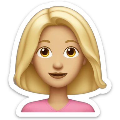 blonde mom with straight hair sticker
