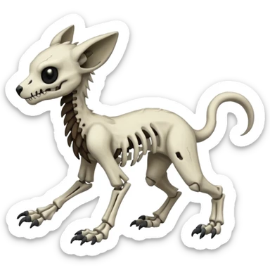 Eldritch Spooky Scary Skeletal Linoone-Absol-Trico-Hybrid (Full body) sticker