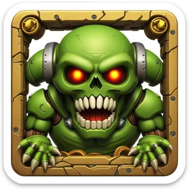 3D, cinematic ultra detailed 32k HD Doom srhoom in pvz 1, brought to life with stunning visual details, each lash, eye, and hair is shown in stunning detail, rich textures, visually rich, so lifelike that it feels like it could leap off the page at any moment sticker