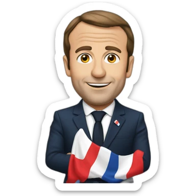 macron partout en france sticker