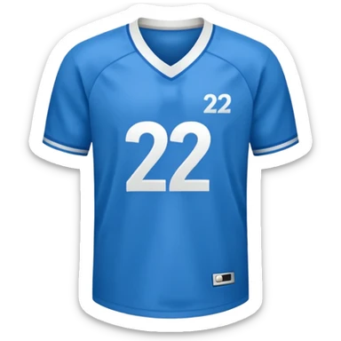 Jersey with number 22 sticker