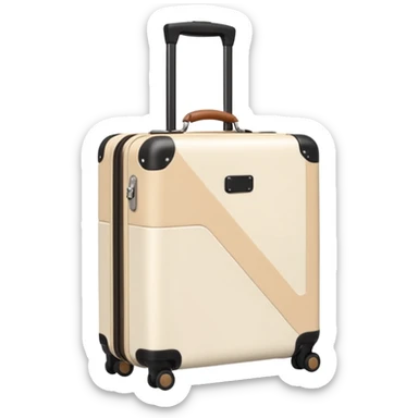 aesthetic ivory minimal luggage sticker