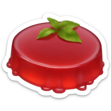 red-jello-on-plate sticker