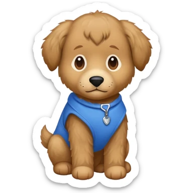 cane che indossa una maglia blu sticker