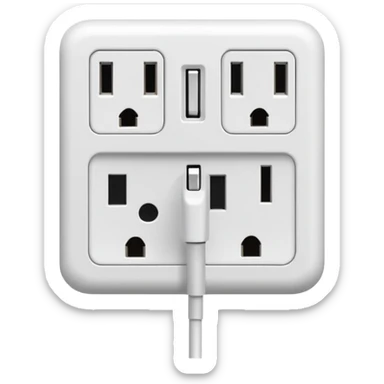 Plug & Socket in one pic  sticker