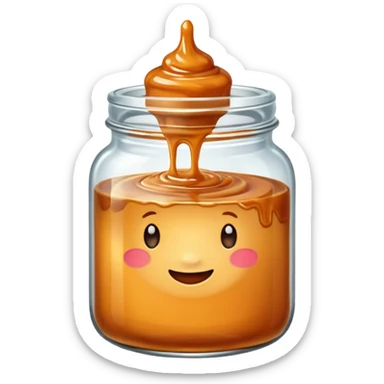 Salted caramel jar  sticker