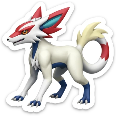 Zeraora-Lombax-Sergal-Zangoose-Cyclizar-Genesect-Pokémon, full body sticker