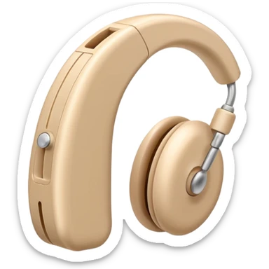 Pale beige Hearing aid sticker